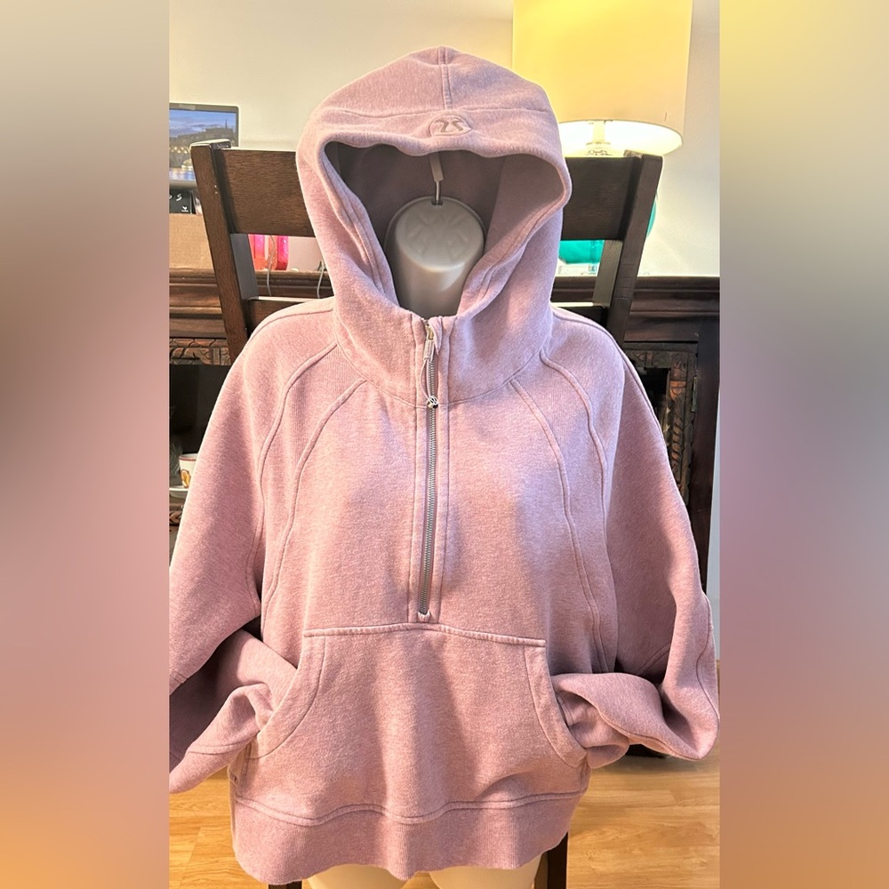 lulu lemon Oversized Scuba Half zip Hoodie; Heathered Lavender